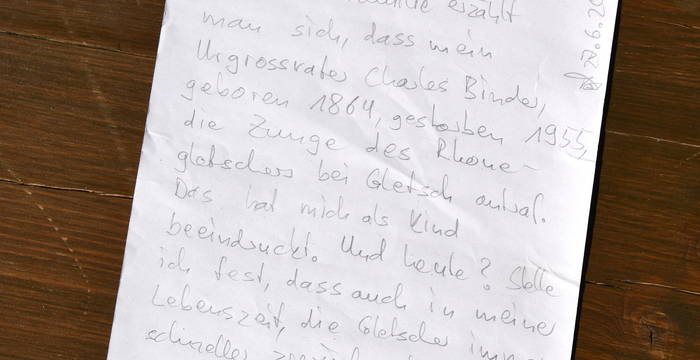 Flaschenpost @ Pro Natura Zentrum Aletsch