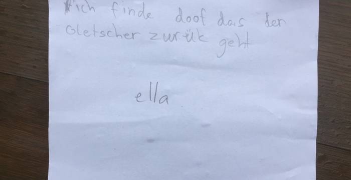 Flaschenpost @ Pro Natura Zentrum Aletsch
