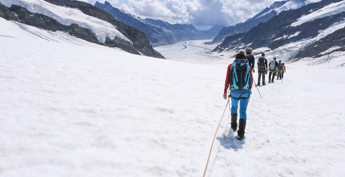 Auf dem Aletschgletscher © Eric Rochat