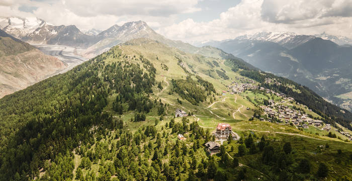 Das Aletschgebiet aus der Luft