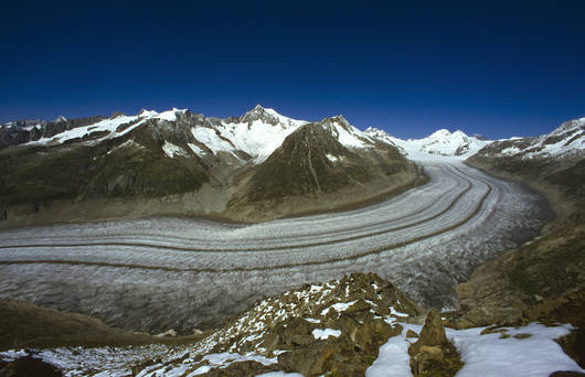 Sicht auf den Grossen Aletschgletscher