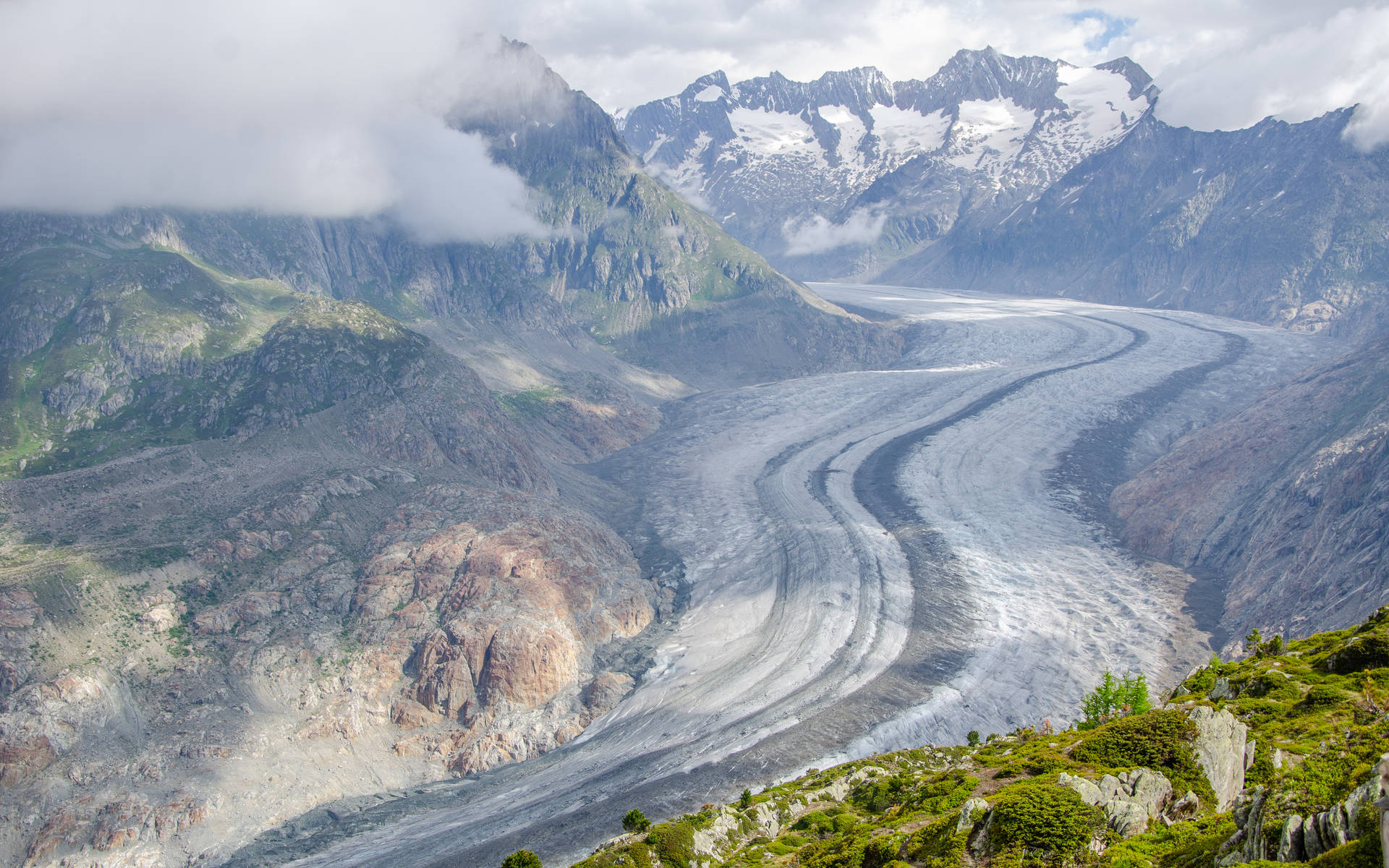 Der imposante Aletschgletscher © Pro Natura Zentrum Aletsch