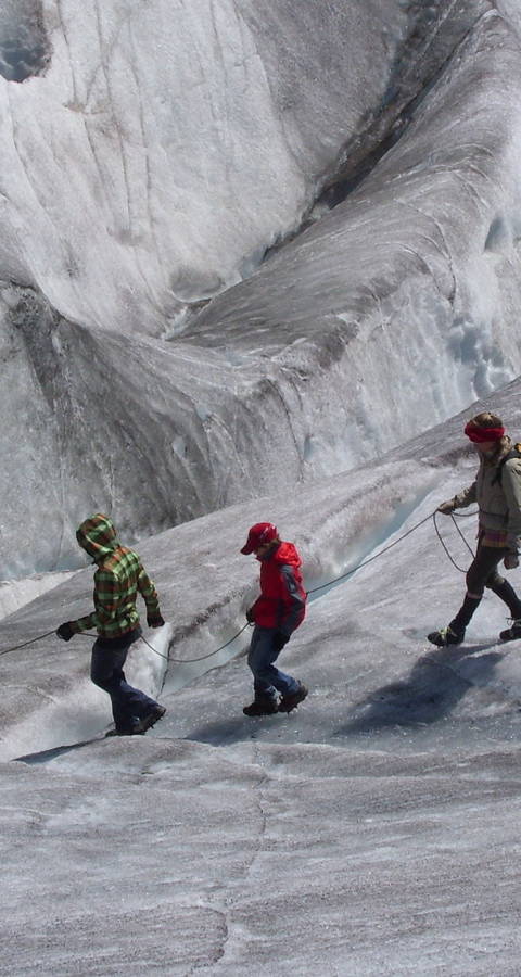 Groupe au glacier d'Aletsch