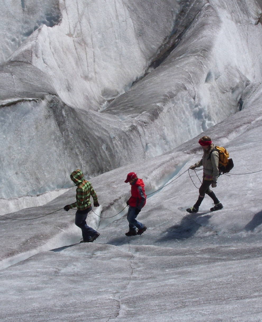 Groupe au glacier d'Aletsch