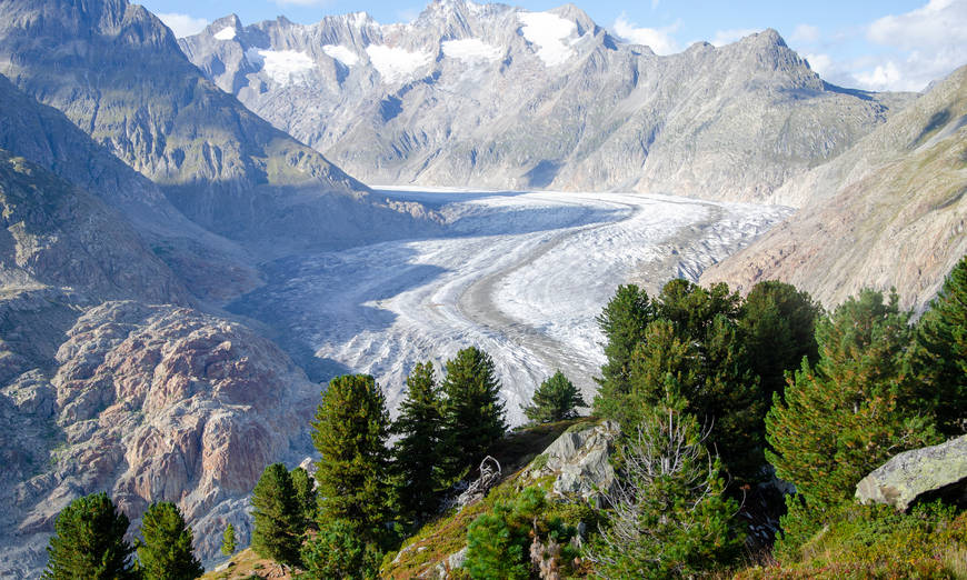 Aletschgletscher im Sommer