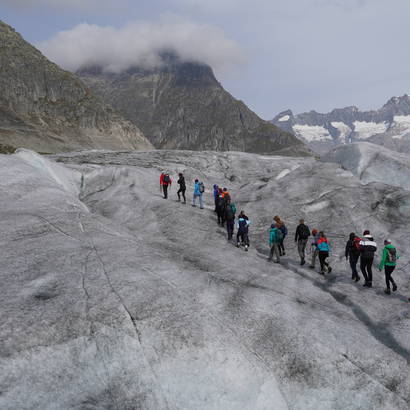 Gruppe auf Gletschertour