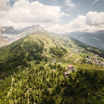 Villa Cassel mit Aletschgletscher